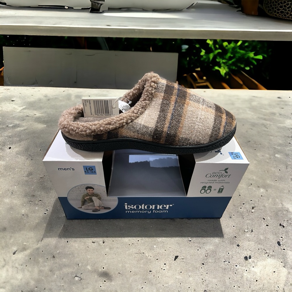 Isotoner Men's Memory Foam Slippers